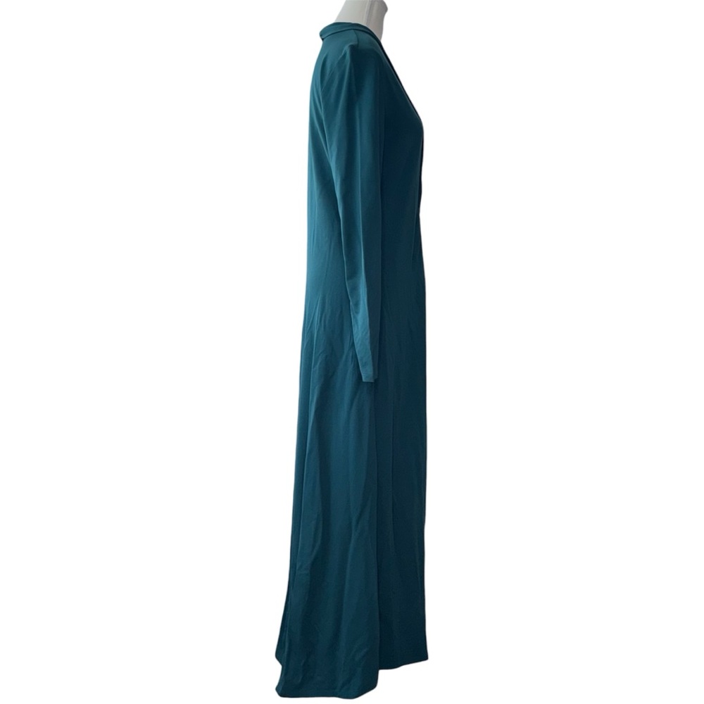 |NWT| SOFT SURROUNDINGS Long Sleeve Twist-Front Lagia Maxi Dress Atlantic Deep - Picture 7 of 11